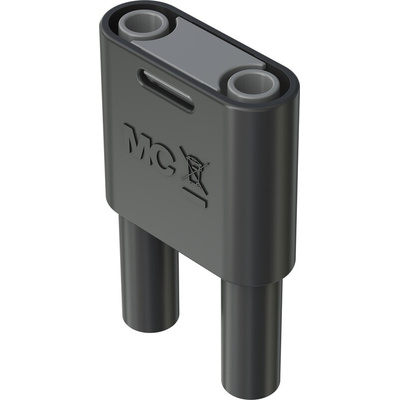 Staubli Black Plug Test Plug, 32A, 1kV, Nickel Plating