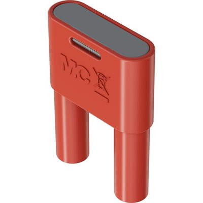 Staubli Red Plug 4 mm Test Plug & Socket, 32A, 1kV, Nickel Plating