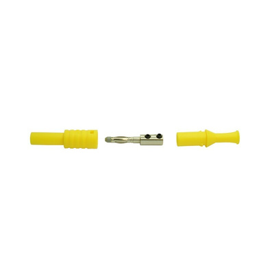 Electro PJP Yellow Male Banana Plug, Screw Termination, 36A, 1kV
