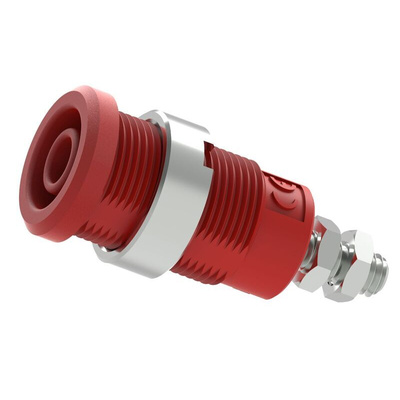 Electro PJP Red Female Banana Socket, Plug In Termination, 25A, 600 → 1000V