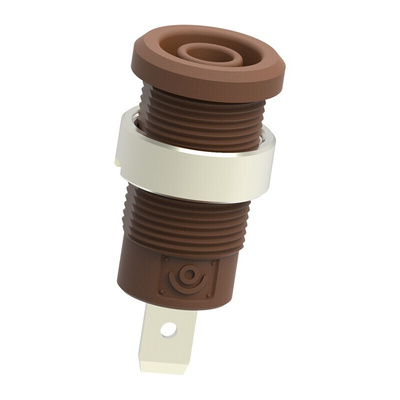 Electro PJP Brown Female Banana Socket, Plug In Termination, 36A, 600 → 1000V