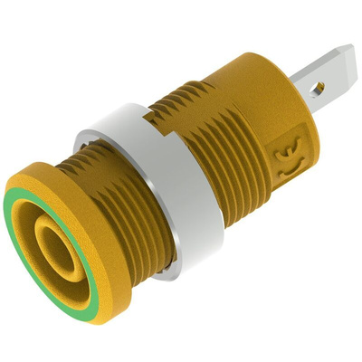 Electro PJP Yellow Female Banana Socket, Plug In Termination, 36A, 600 → 1000V
