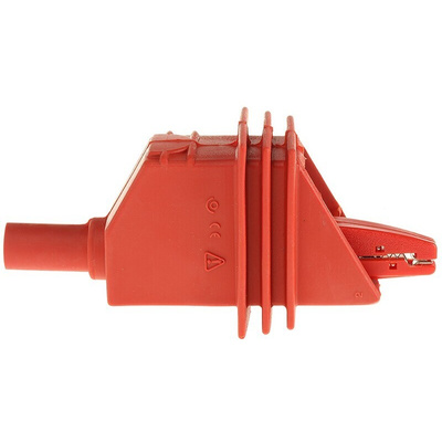 RS PRO Crocodile Clip 4 mm Connection, 10A, Red