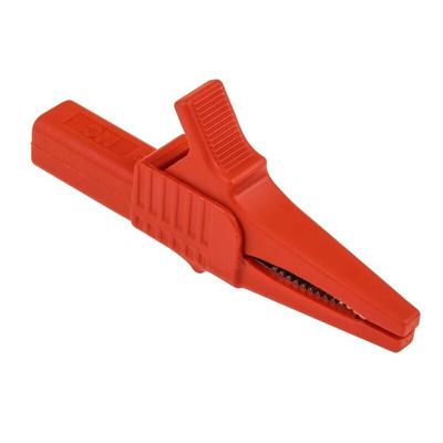 Staubli Crocodile Clip 4 mm Connection, 32A, Black, Red