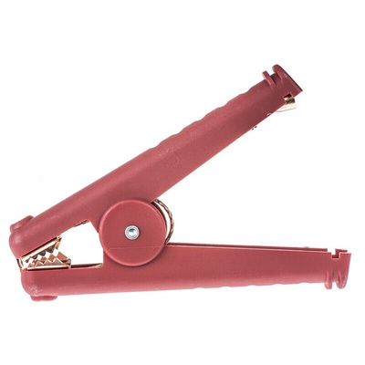 Mueller Electric Crocodile Clip, Copper Contact, 300A, Red