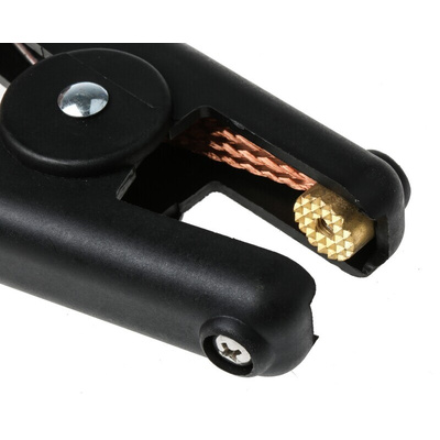 Mueller Electric Crocodile Clip, Copper Contact, 400A, Black