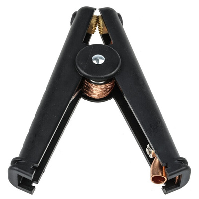 Mueller Electric Crocodile Clip, Copper Contact, 400A, Black