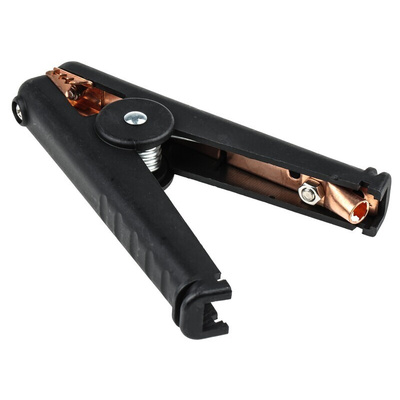 Mueller Electric Crocodile Clip, Copper Contact, 300A, Black