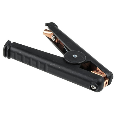 Mueller Electric Crocodile Clip, Copper Contact, 300A, Black