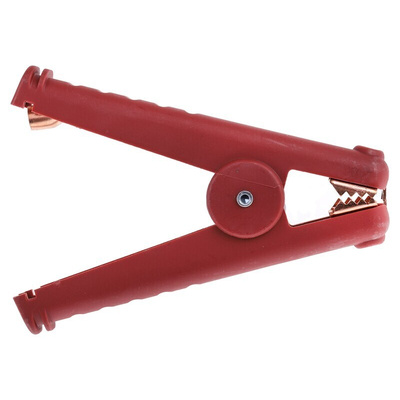 Mueller Electric Crocodile Clip, Copper Contact, 300A, Red