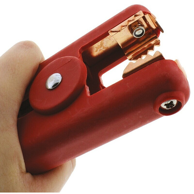Mueller Electric Crocodile Clip, Copper Contact, 300A, Red