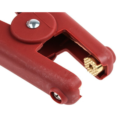 Mueller Electric Crocodile Clip, Copper Contact, 400A, Red