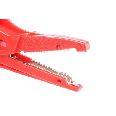 Schutzinger Crocodile Clip 4 mm Connection, Nickel-Plated Contact, 20A, Red