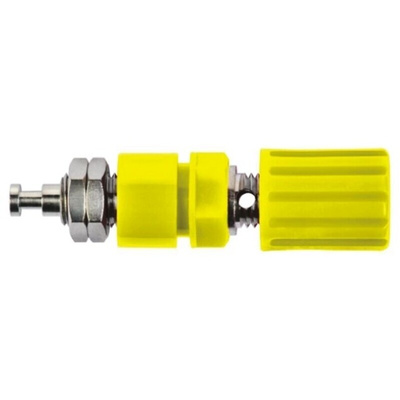 Schutzinger 36A, Yellow Binding Post With Brass Contacts and Nickel Plated