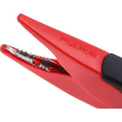 Fluke Crocodile Clip, Nickel-Plated Steel Contact, 10A, Black, Red