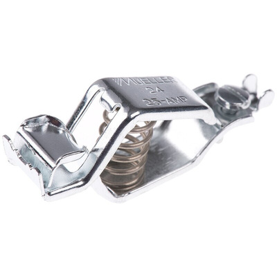 Mueller Electric Crocodile Clip, Zinc-Plated Steel Contact, 25A