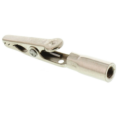 Mueller Electric Crocodile Clip, Nickel-Plated Steel Contact, 5A