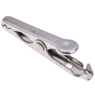 Mueller Electric Crocodile Clip, Nickel-Plated Steel, Steel Contact, 5A