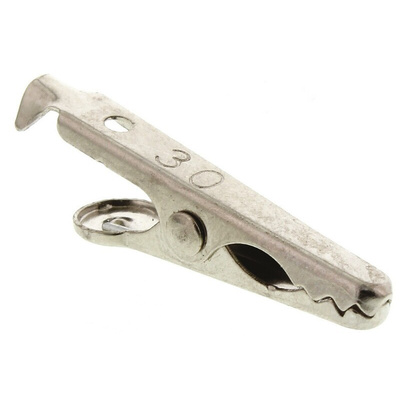 Mueller Electric Crocodile Clip, Nickel-Plated Steel, Steel Contact, 5A