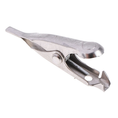 Mueller Electric Crocodile Clip, Nickel-Plated Steel, Steel Contact, 5A