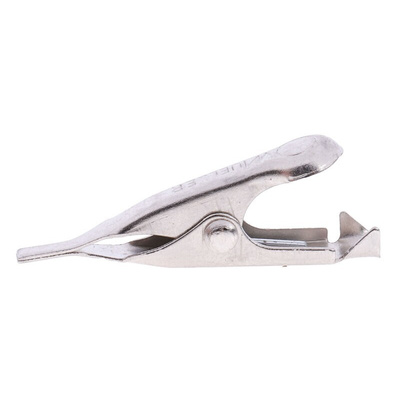 Mueller Electric Crocodile Clip, Nickel-Plated Steel, Steel Contact, 5A