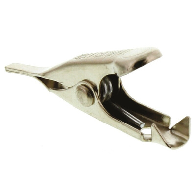 Mueller Electric Crocodile Clip, Nickel-Plated Steel, Steel Contact, 5A