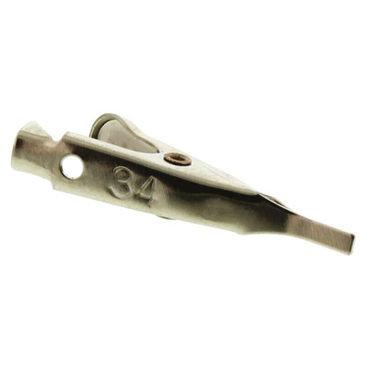 Mueller Electric Crocodile Clip, Nickel-Plated Steel, Steel Contact, 5A