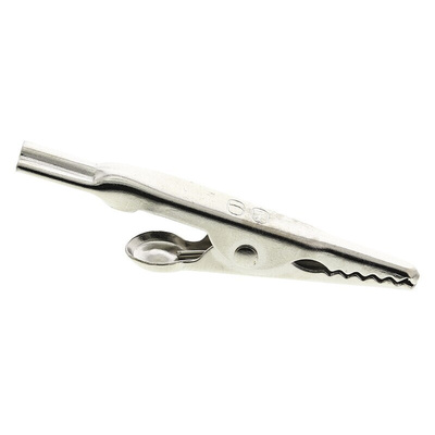 Mueller Electric Crocodile Clip, Nickel-Plated Steel, Steel Contact, 10A