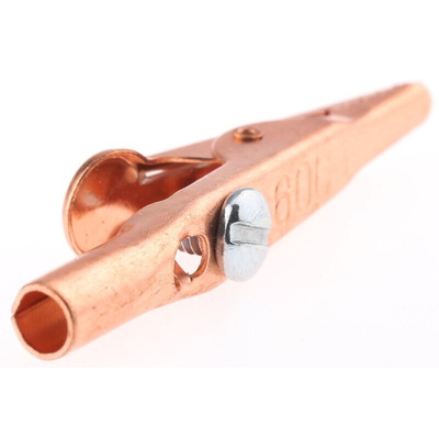Mueller Electric Crocodile Clip 4 mm Connection, Copper Contact, 10A