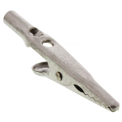 Mueller Electric Crocodile Clip 4 mm Connection, Stainless Steel Contact, 10A