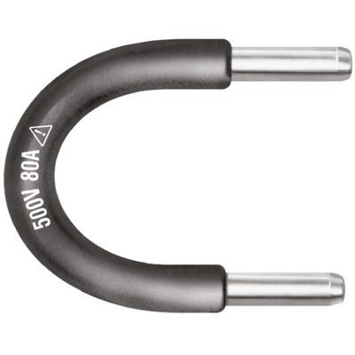 Staubli Black Male Test Plug, 6 mm Connector, Plug In Termination, 80A, 500V