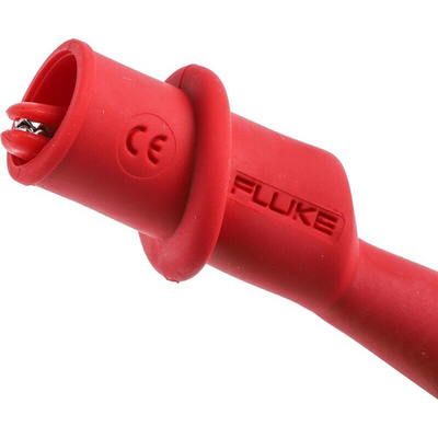 Fluke Crocodile Clip Alligator Clip Connection, Nickel-Plated Steel Contact, 10A, Black, Red