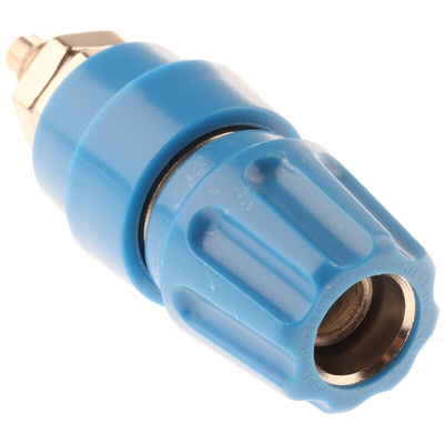 Hirschmann Test & Measurement 63A, Blue Binding Post With Brass Contacts and Nickel Plated