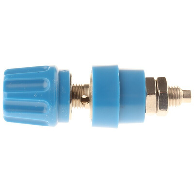 Hirschmann Test & Measurement 63A, Blue Binding Post With Brass Contacts and Nickel Plated