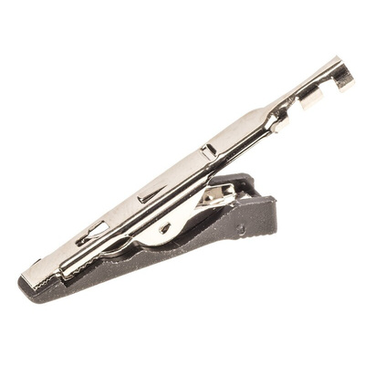 Hirschmann Test & Measurement Crocodile Clip, Brass, Bronze Contact, 8A, Black
