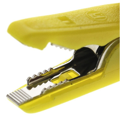 Hirschmann Test & Measurement Crocodile Clip, Brass, Bronze Contact, 8A, Yellow