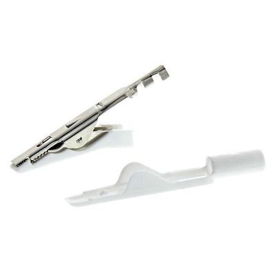 Hirschmann Test & Measurement Crocodile Clip, Brass, Bronze Contact, 8A, White