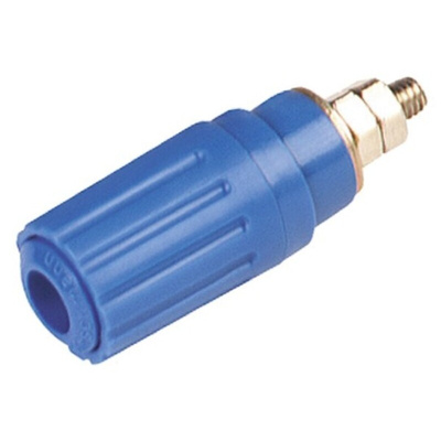 Hirschmann Test & Measurement 35A, Blue Binding Post With Brass Contacts and Nickel Plated