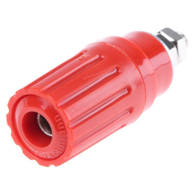 Hirschmann Test & Measurement 35A, Red Binding Post With Brass Contacts and Nickel Plated