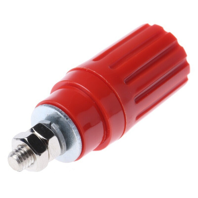 Hirschmann Test & Measurement 35A, Red Binding Post With Brass Contacts and Nickel Plated