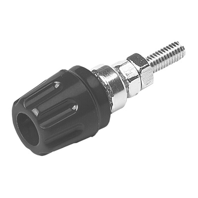 Hirschmann Test & Measurement 16A, Black Binding Post With Brass Contacts and Nickel Plated