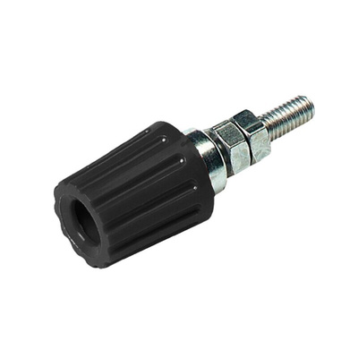 Hirschmann Test & Measurement 35A, Black Binding Post With Brass Contacts and Nickel Plated