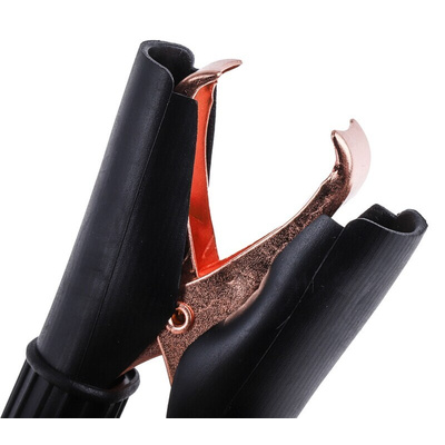 Mueller Electric Crocodile Clip, Copper-Plated Steel Contact, 50A, Black