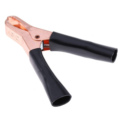 Mueller Electric Crocodile Clip, Copper Contact, 75A, Black