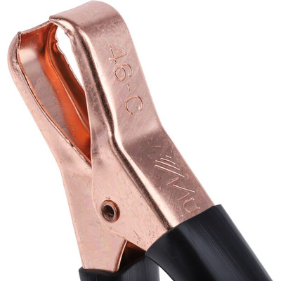 Mueller Electric Crocodile Clip, Copper Contact, 75A, Black