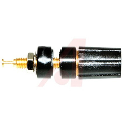 Mueller Electric 15A, Red Binding Post With Tellurium Copper Contacts and Gold Plated - 9.53mm Hole Diameter