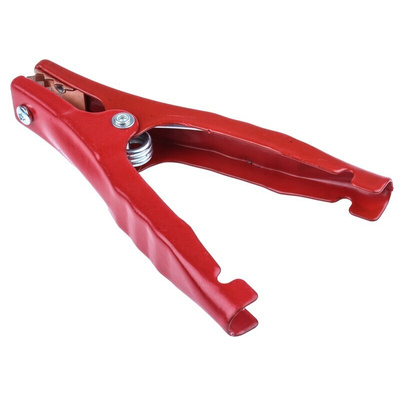 Mueller Electric Crocodile Clip, Copper Contact, 200A, Red
