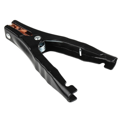 Mueller Electric Crocodile Clip, Copper Contact, 200A, Black