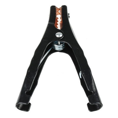 Mueller Electric Crocodile Clip, Copper Contact, 200A, Black
