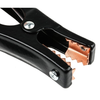 Mueller Electric Crocodile Clip, Copper Contact, 200A, Black